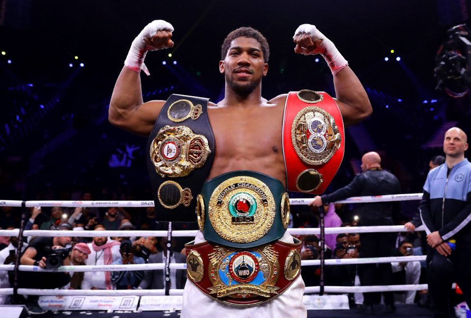 Joshua is the former WBA, IBF and WBO heavyweight champion of the world