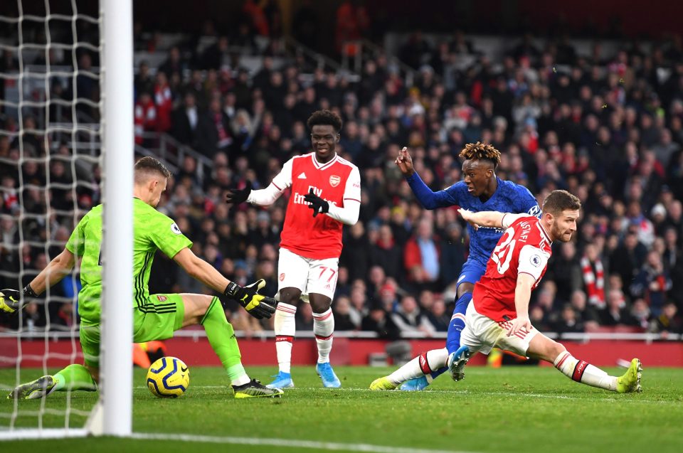  Abraham scored a dramatic winner at the Emirates