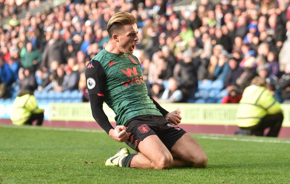  Grealish celebrates after firing Aston Villa into a two-goal lead