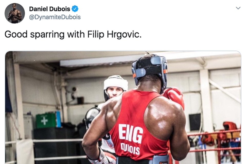 While in London three years ago, Croatian sensation Hrgovic got some rounds in with fellow hot prospect Dubois.
