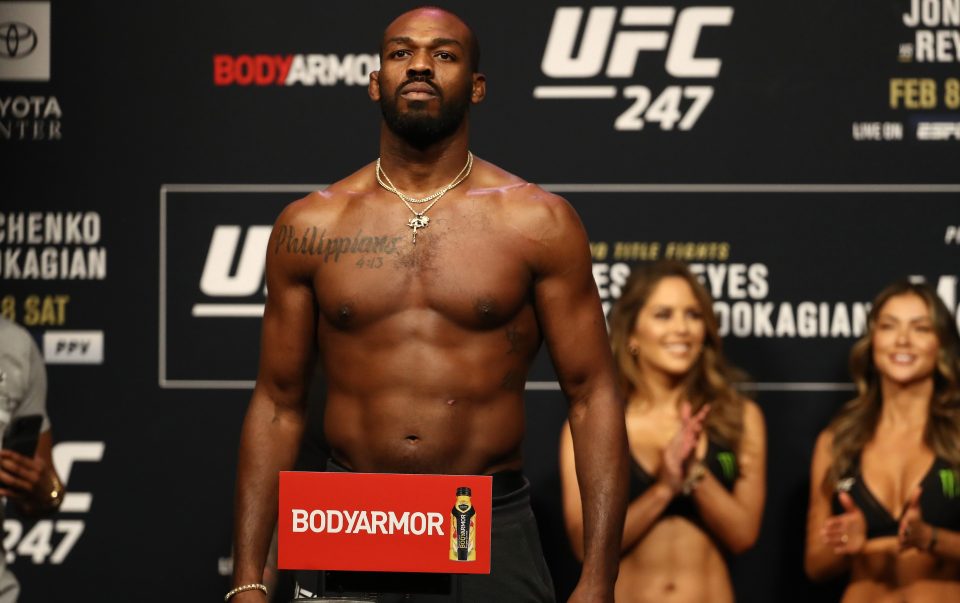 'Bones' had put on 44lbs (20kg) since his previous bout with Dominick Reyes