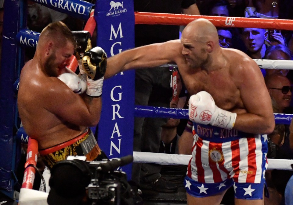  Fury stopped Tom Schwarz inside just two rounds in June