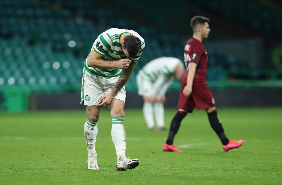  This is becoming an all too familiar sight for Celtic when playing in Europe