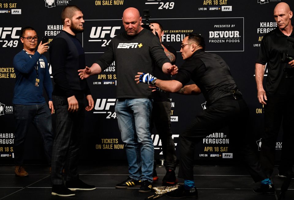  Khabib Nurmagomedov vs Tony Ferguson is set to take place on April 18