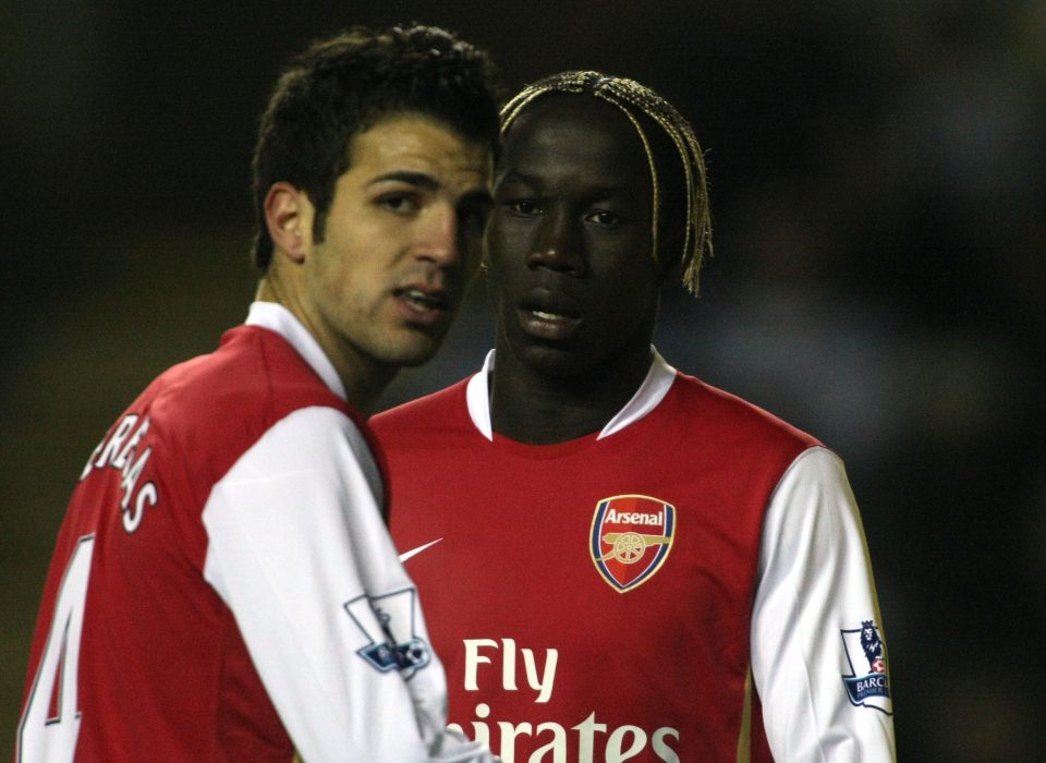 Cesc Fabregas (left) and Bacary Sagna (right) spent four years together at Arsenal