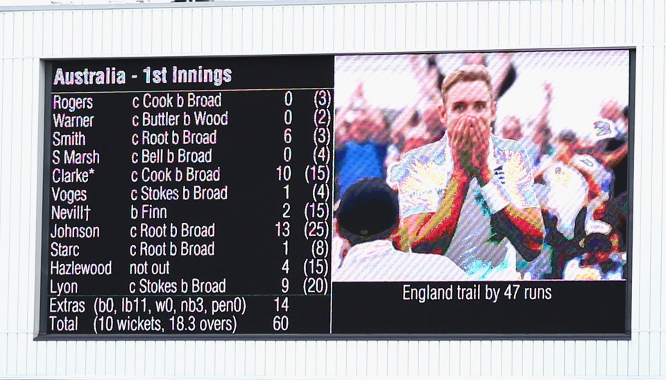  Broad's stunned face is one of the lasting images of the 2015 Ashes series