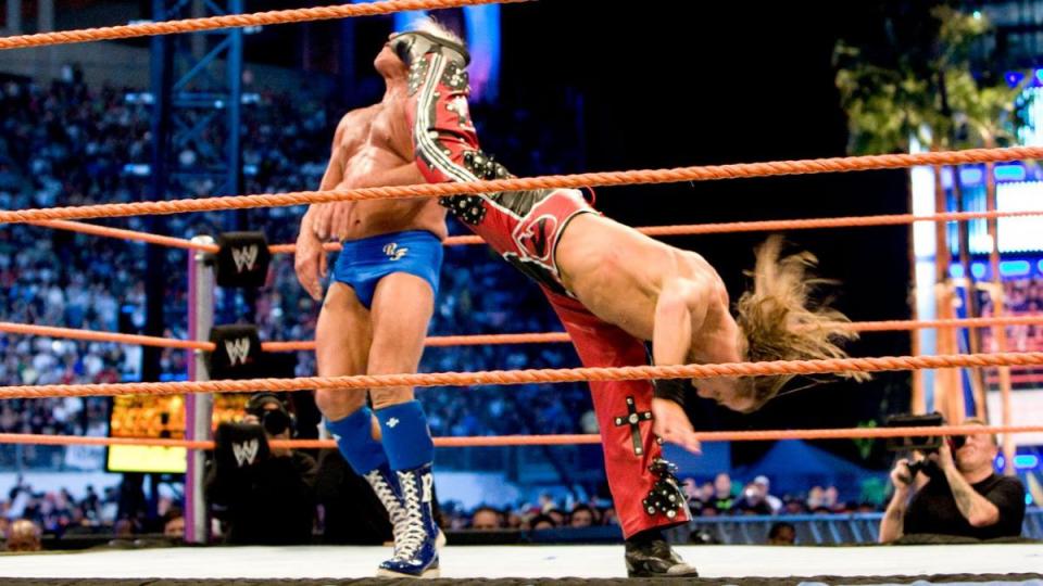  The superkick that retired Ric Flair was preceded by Shawn Michaels paying his respects to his opponent