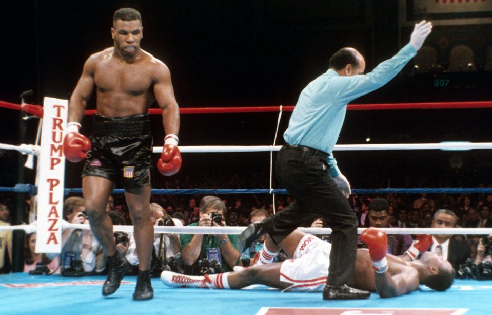Tyson stopped Holmes in the fourth round
