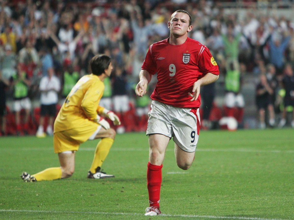 Rooney was also a teenage sensation for England, scoring four goals in four games as an 18-year-old at Euro 2004