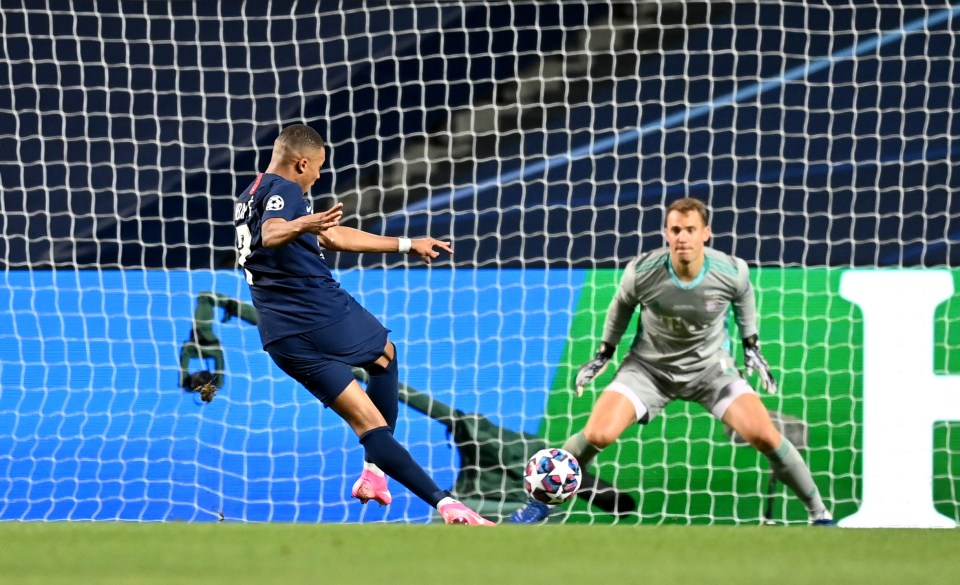  Mbappe should have done better with a close-range effort on the stroke of half-time