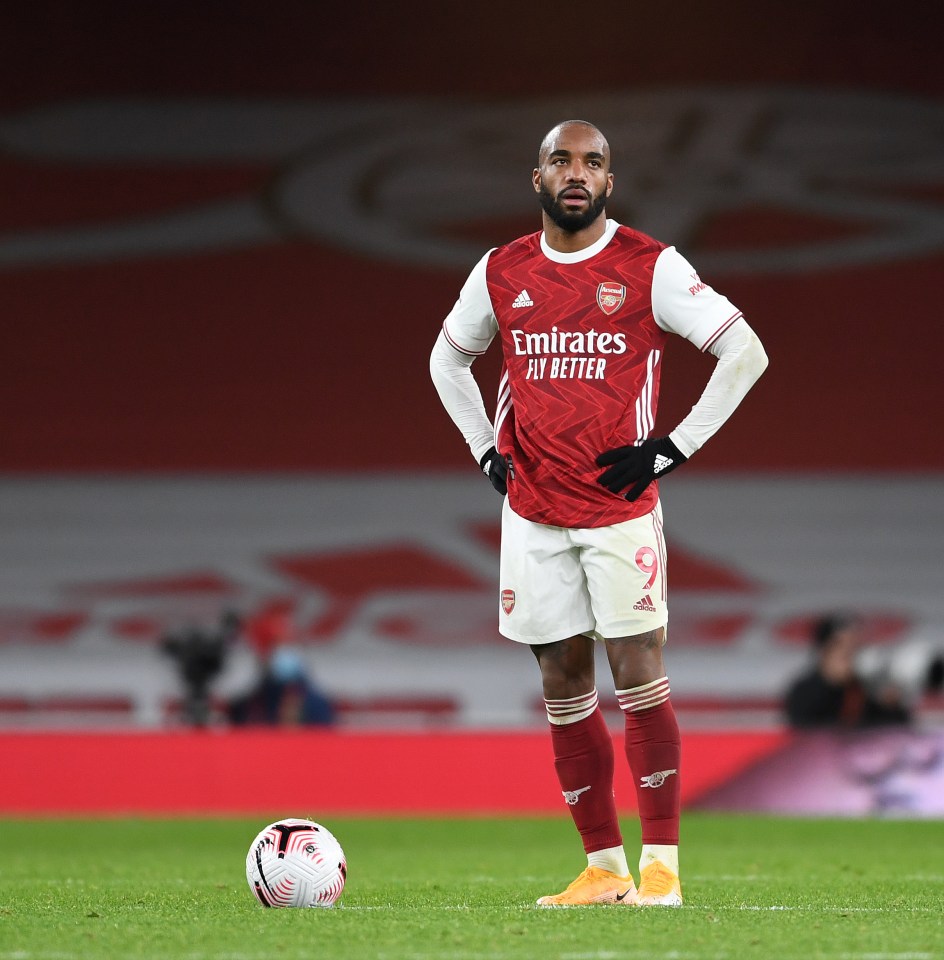  Lacazette saw a goal ruled out for offside against Leicester but has managed three in six games