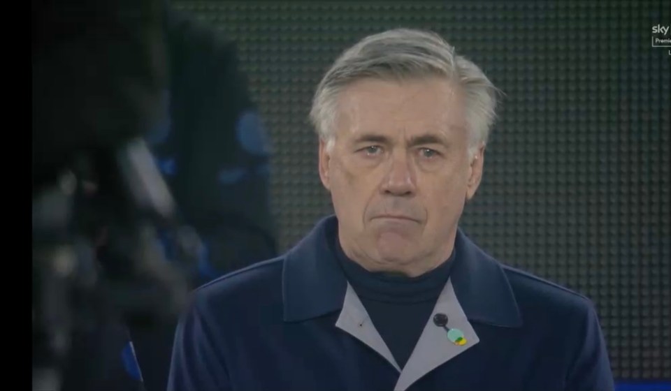  Ancelotti was visibly emotional during the tribute to Maradona