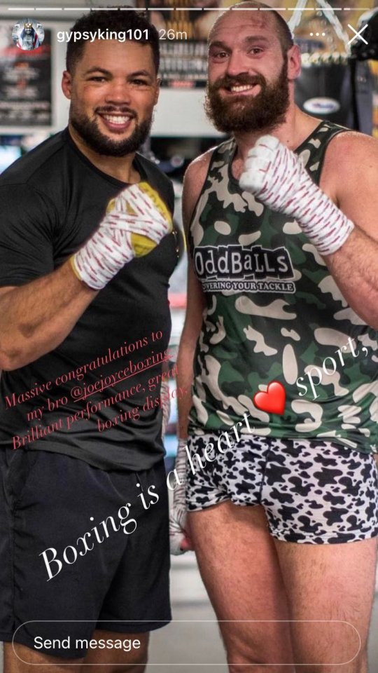  Fury posted his reaction on social media