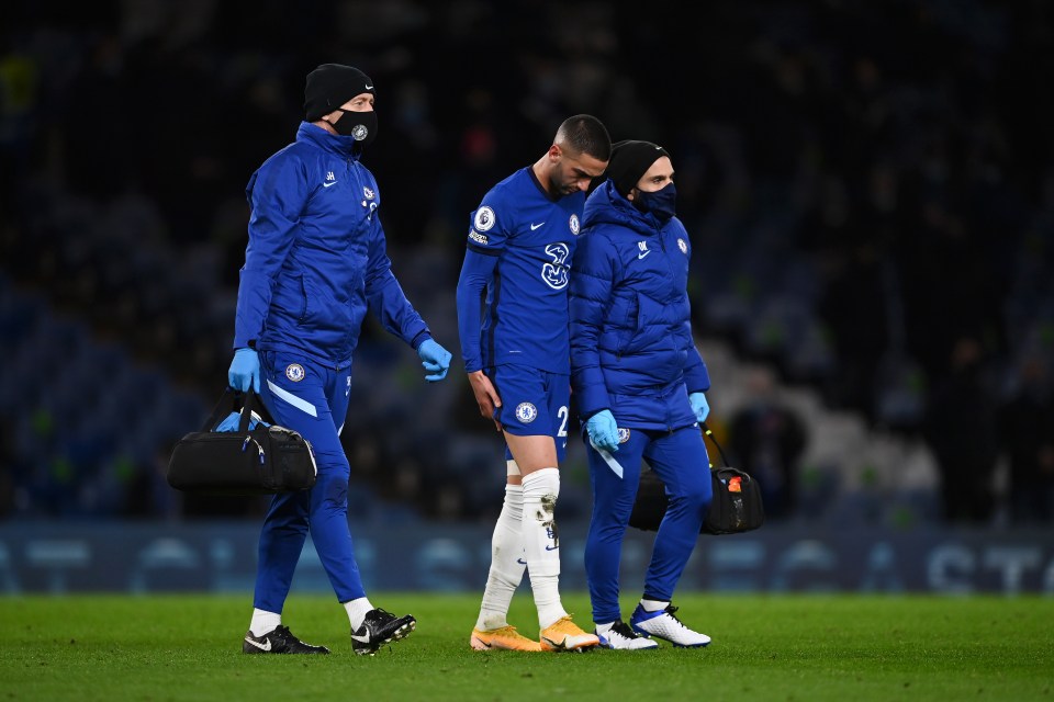  Ziyech limped off clutching his hamstring last weekend but he will not be out for long
