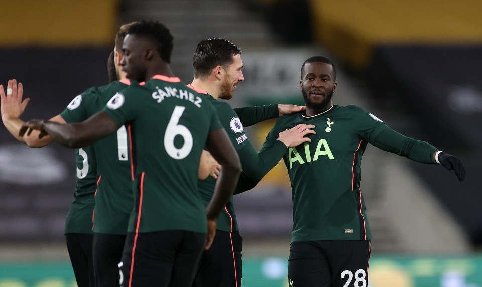  Ndombele scored after just one minute against Wolves