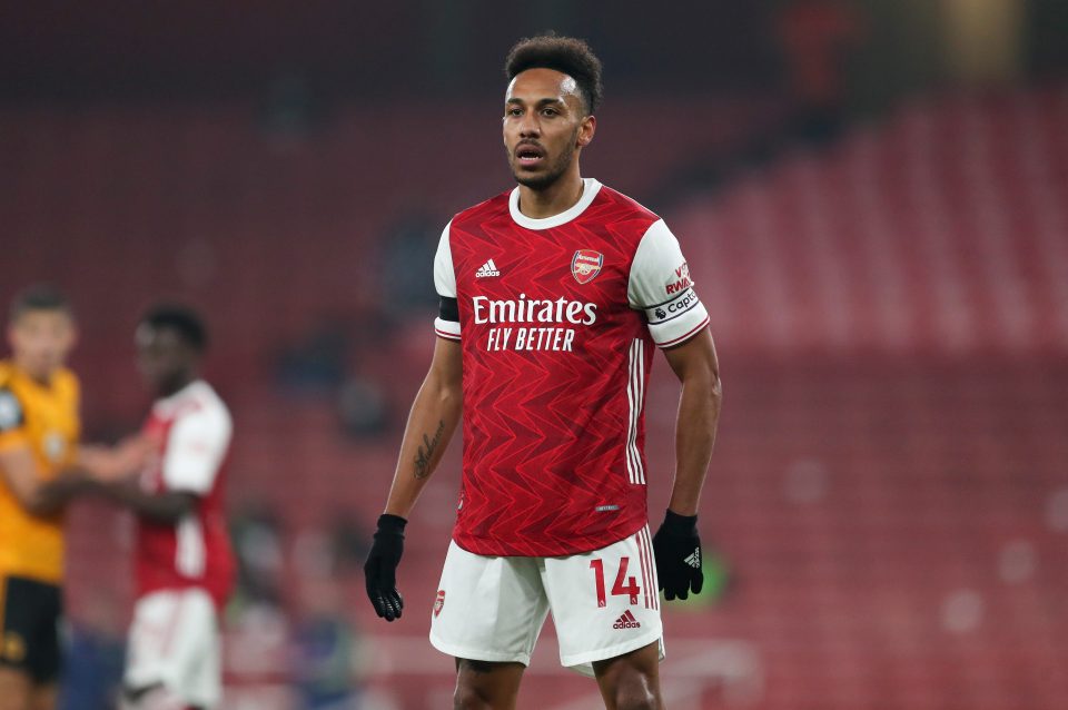  Aubameyang has scored just two Premier League goals all season