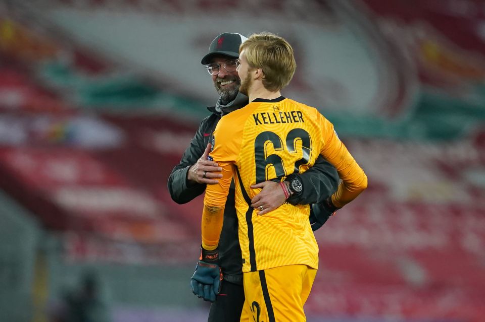  Klopp was thrilled with Kelleher's display