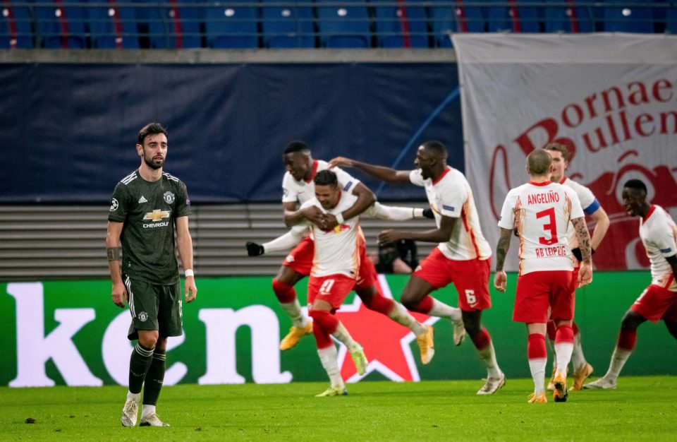  Man United were outplayed by RB Leipzig