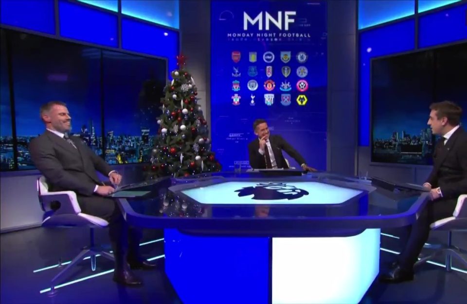  Neville and Carragher did their last MNF of the year on Monday evening