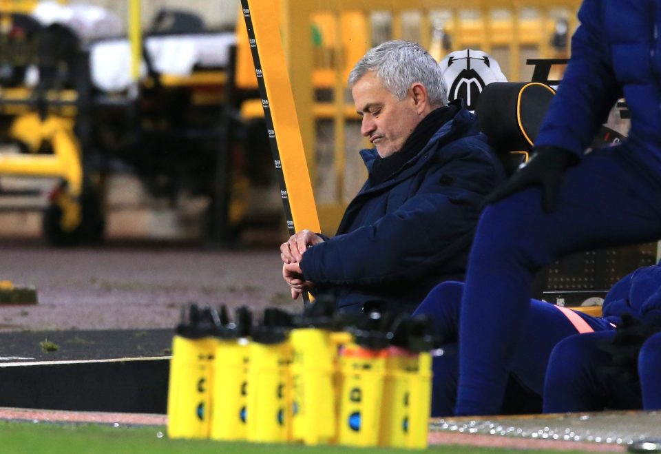  Mourinho's side conceded a late equaliser against Wolves on Sunday night