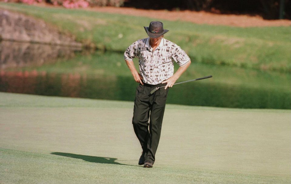 Pour one out for Norman's career at The Masters