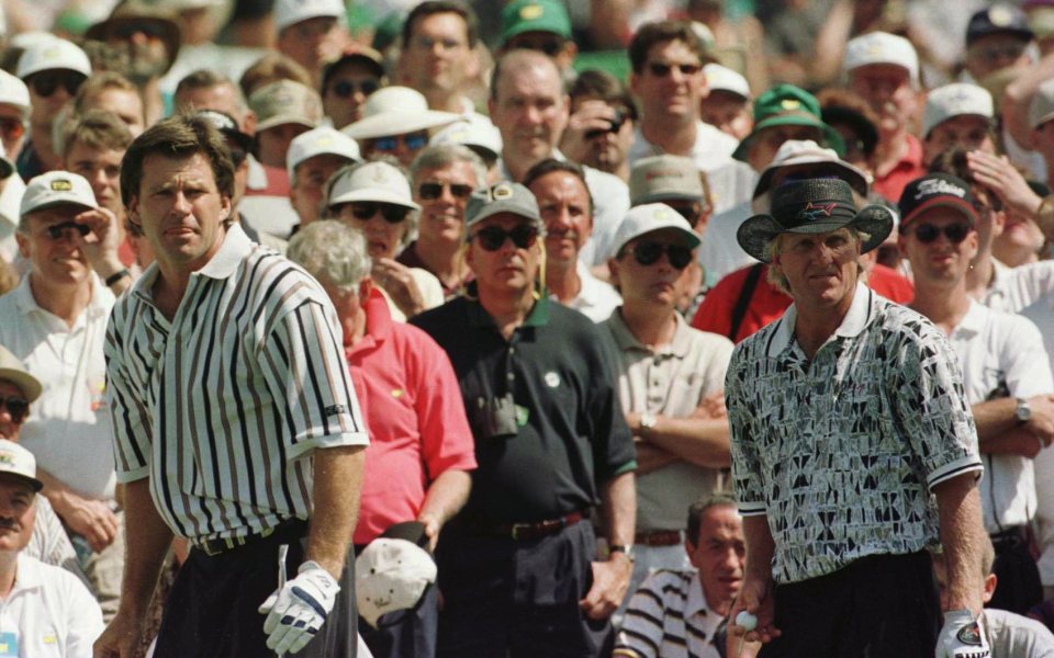 Faldo watched on as Norman self-destructed