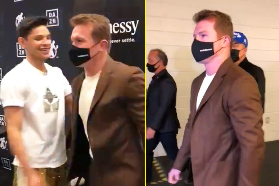  The Mexican wore a mask with Eddie Hearn's Matchroom logo on it