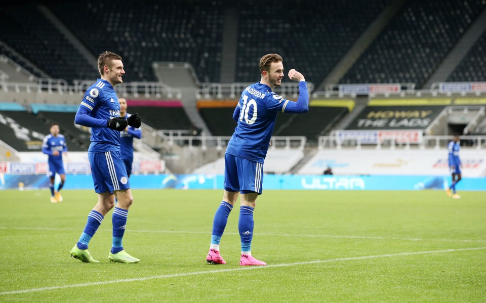 James Maddison celebrates