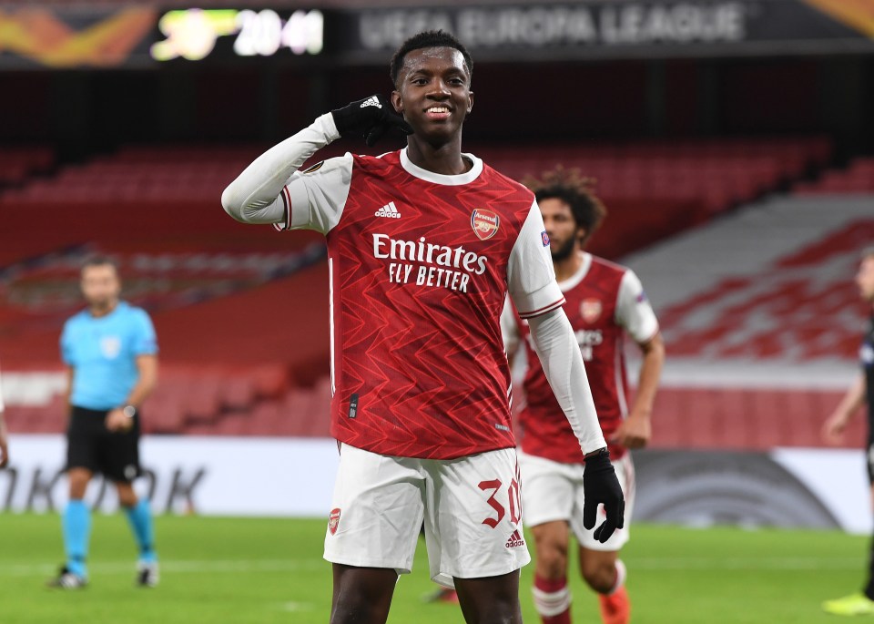 Eddie Nketiah is highly-rated at Arsenal - but could he move to West Ham?