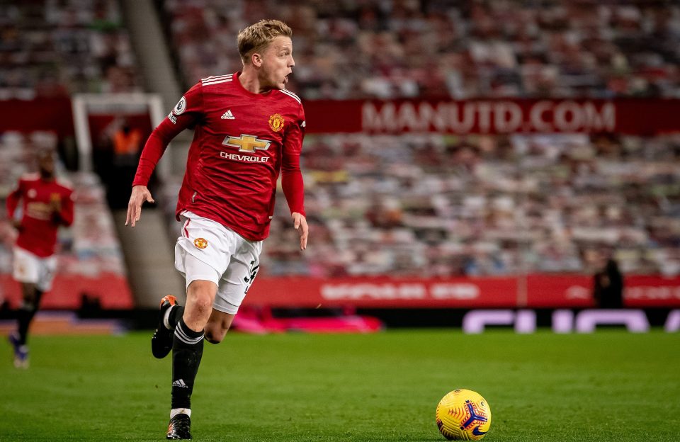  Van de Beek has struggled for minutes since moving to Manchester United
