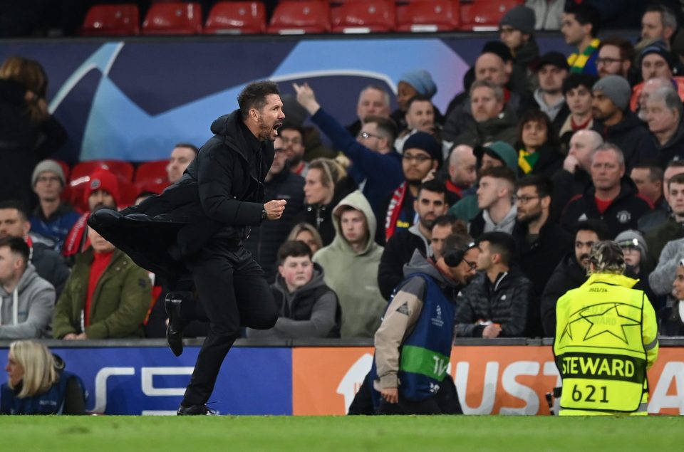Simeone did not stick around for the on-field celebrations