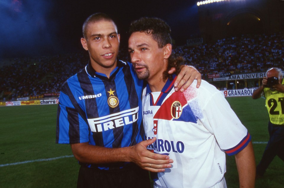 During his time in Italy he came up against a who's who of football legends like Ronaldo and Roberto Baggio