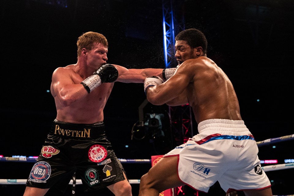  Povetkin left the 2012 Olympic Gold medallist with a broken and bloodied nose