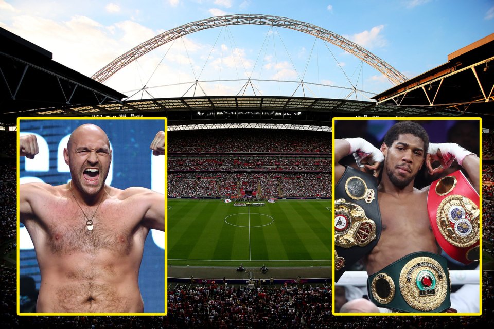Fury and Joshua would have to take a huge pay cut if they fought at Wembley according to Hearn