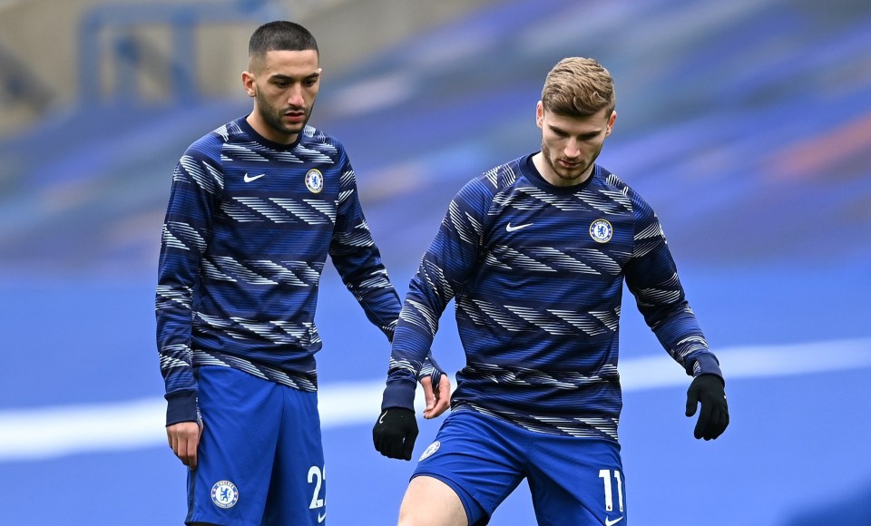 Ziyech and Werner both joined Chelsea in the summer