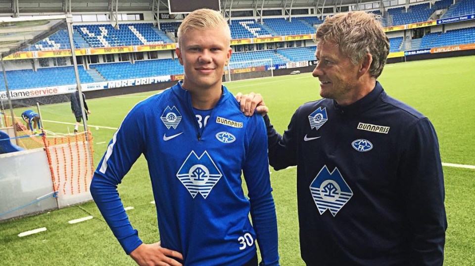 Haaland scored 20 goals in 50 games for Molde under Ole Gunnar Solksjaer's management