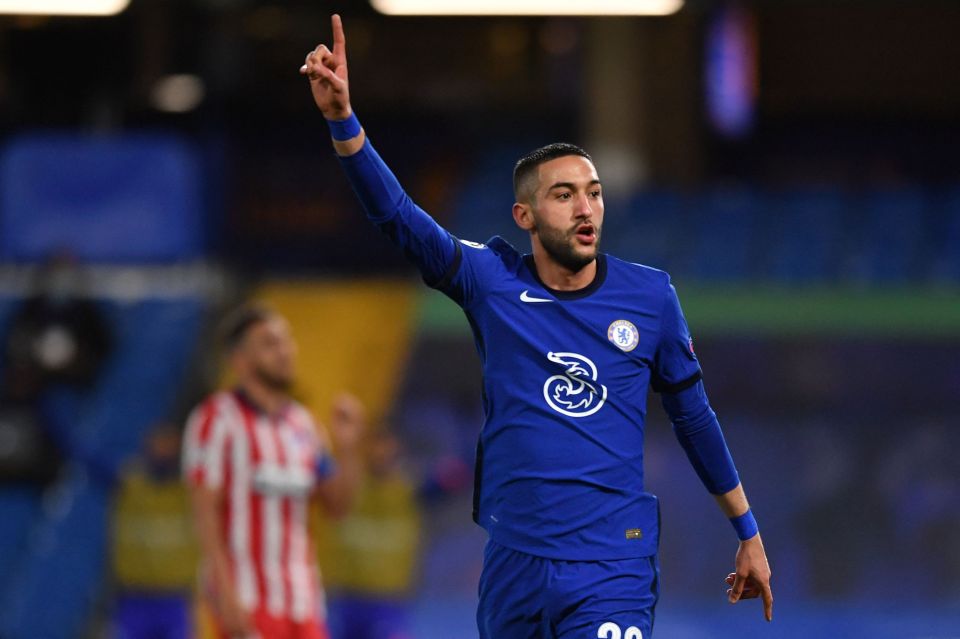 Ziyech has scored four goals in 28 games since joining Chelsea
