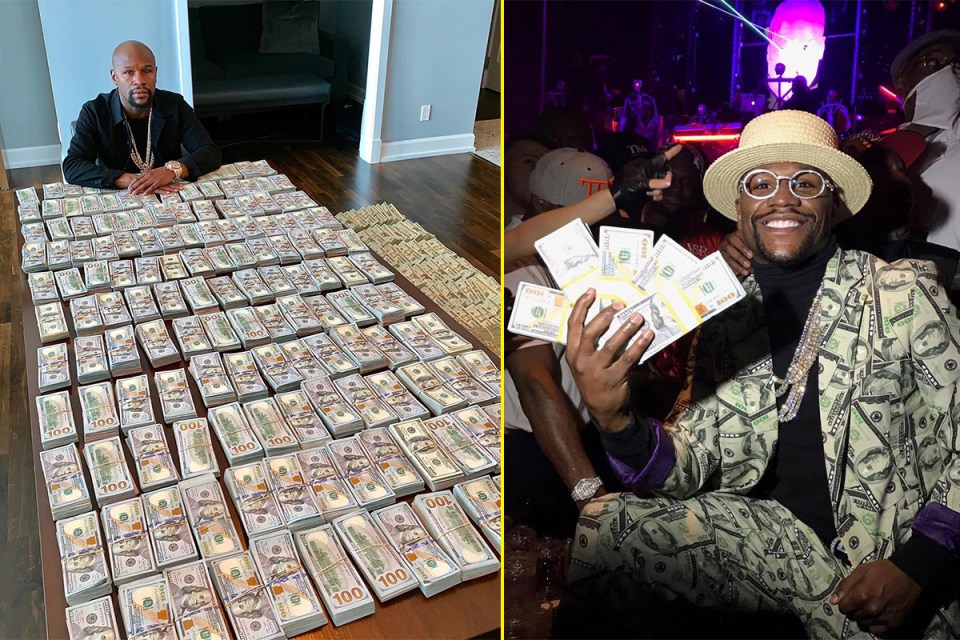 Mayweather is said to be worth $450m and he's earned more than $1.1 billion in his career