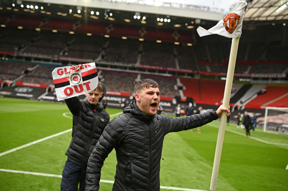 Fan protests against the Super League saw Man Utd's game with Liverpool postponed in 2021