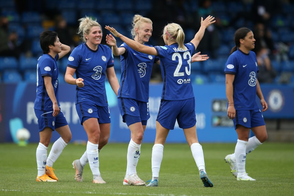 The players celebrated wildly having completed a fine comeback against Bayern Munich