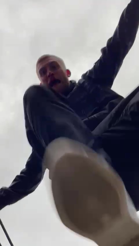 The video seemed to show McBurnie stamp on the phone