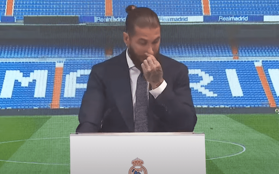 Ramos couldn't contain his emotion as he bid farewell to Real Madrid after 16 years in the Spanish capital