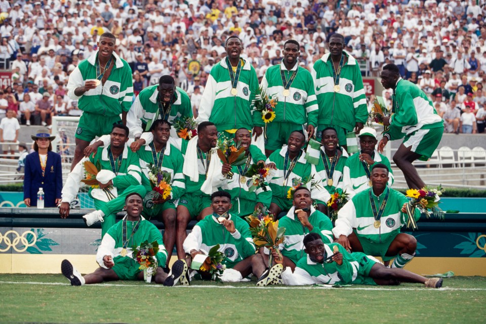 Nigeria stunned some of the best players in the world to claim gold at the Olympics in 1996