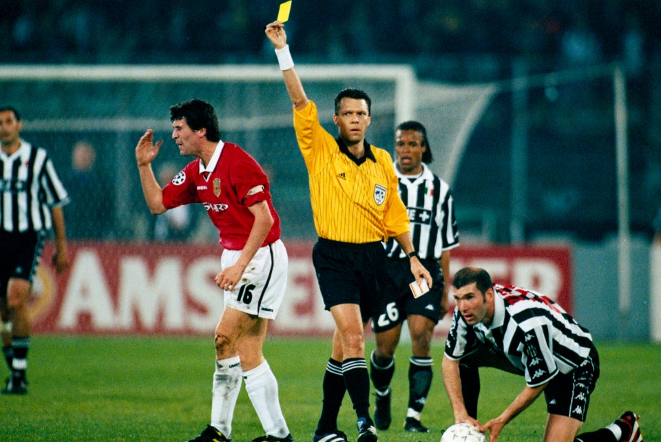 Keane received a yellow card for a foul on Zidane which ruled him out of the Champions League final
