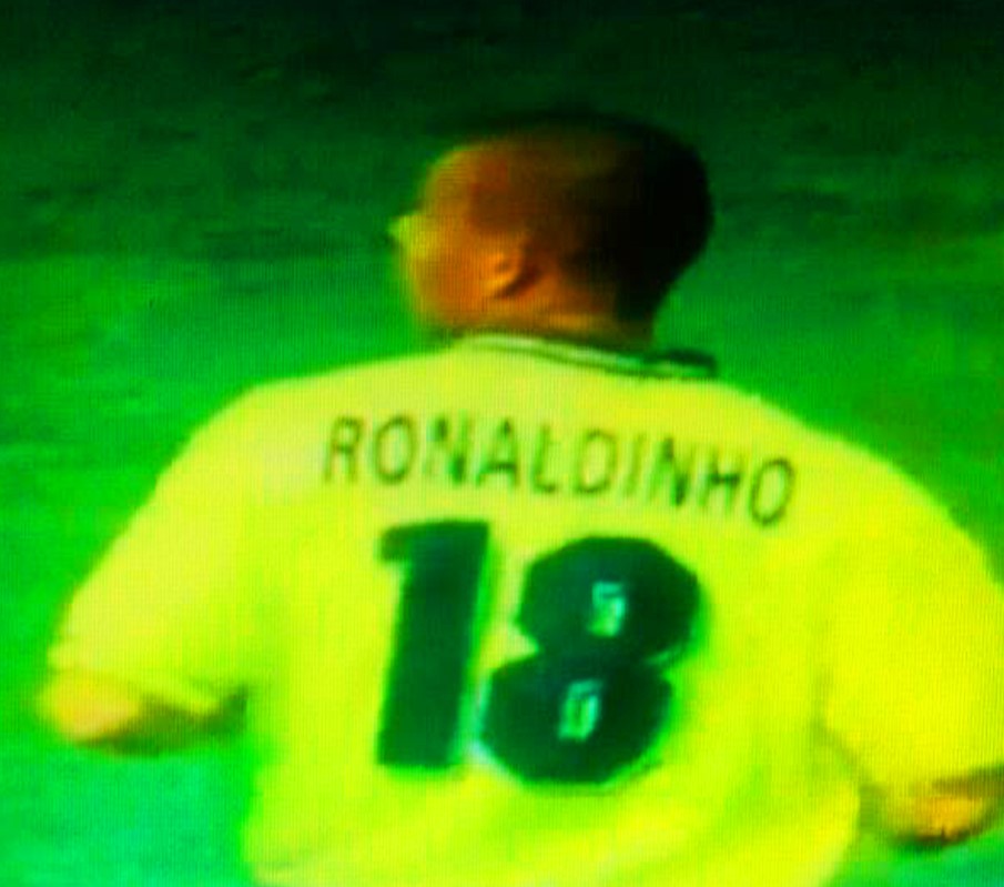 He even had 'Ronaldinho' on the back of his shirt