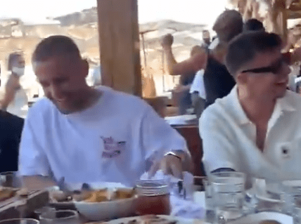 The England heroes were getting a well deserved break