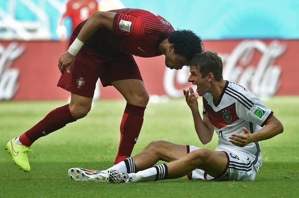 Pepe's bad-boy image grew with his headbutt on Muller at the World Cup