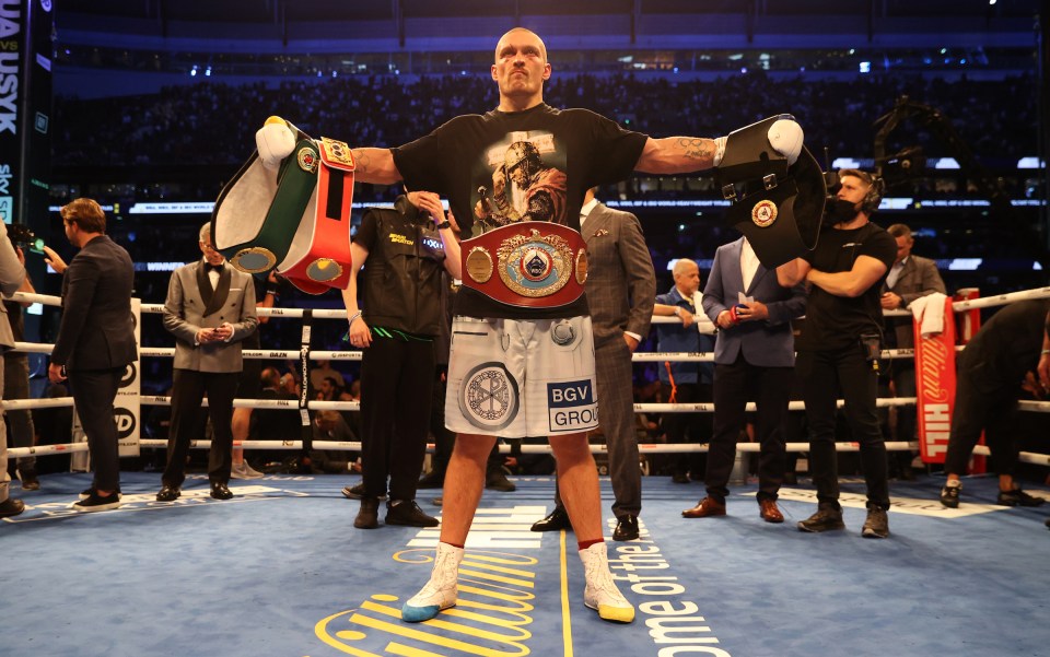 Usyk is the WBA, IBF and WBO heavyweight champion