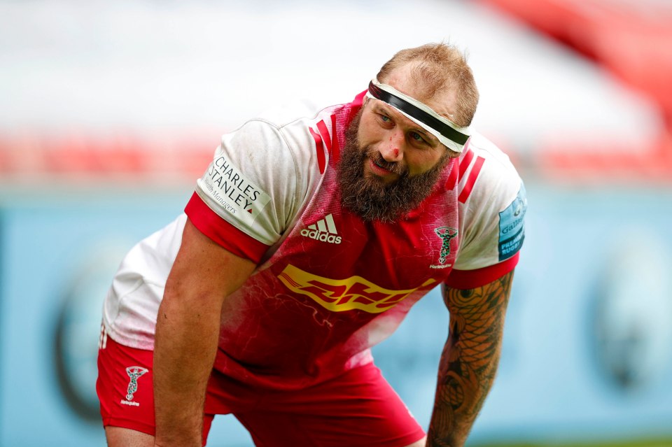 The Harlequins prop, who reportedly weighs 114kg, could be blowing at the start of the season