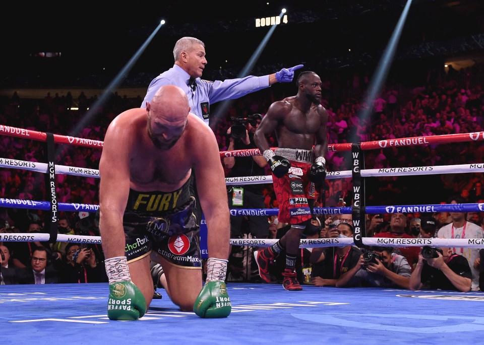 Fury came close to being knocked out in his first and third fights with Wilder as he felt the force of his punches